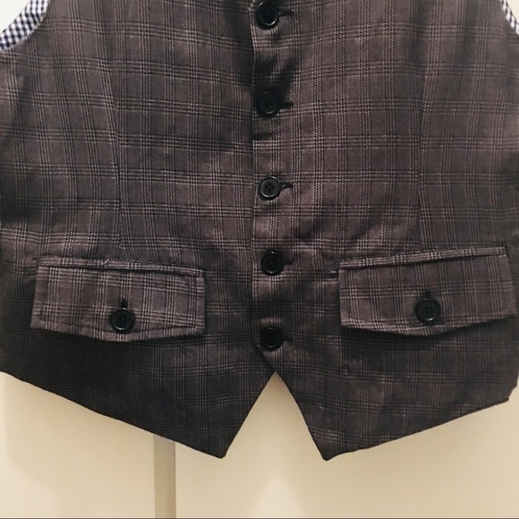 New Sovereign Code Grey Plaid/ Navy Vest - Picture 3 of 6